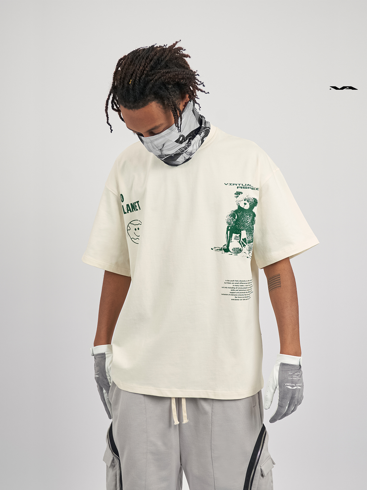VIRTUALASPECT小众印花短袖潮流