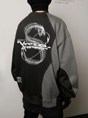 拼接新款联名街头卫衣拼接宽松