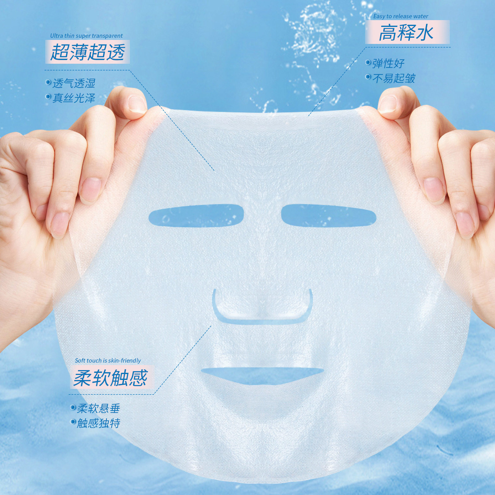压缩面膜纯棉100粒 一次性补水大脸面膜扣美容院专用大号水疗纸膜