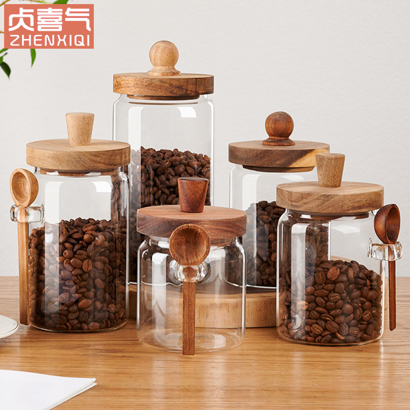 咖啡豆保存罐大容量玻璃密封罐
