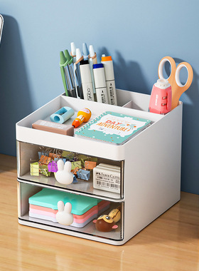 Plastic storage box, desktop drawer style cosmetics shelf,
