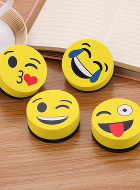 Creative cartoon magnetic whiteboard eraser, cute office an