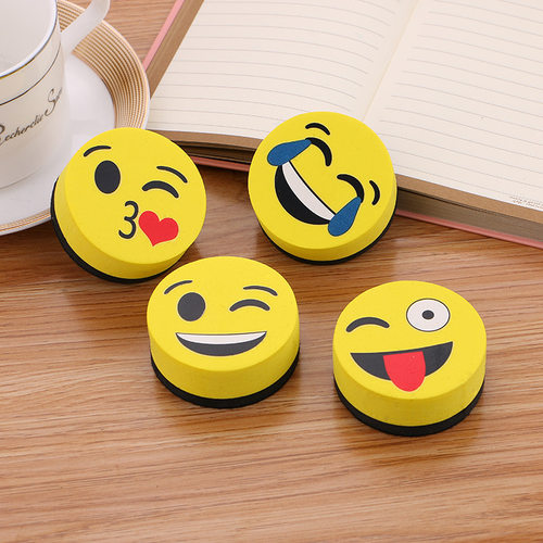 Creative cartoon magnetic whiteboard eraser, cute office an