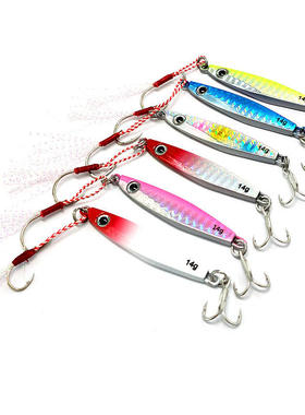 IMA lead fish lure, far throw night light iron plate feathe