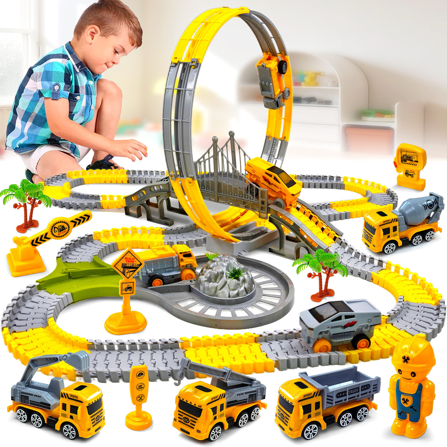 Children's Electric Rail Car Engineering Versatile Assembly