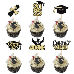 2025 Graduation Hat Paper Cup Cake Decoration 2025 Paper Cu