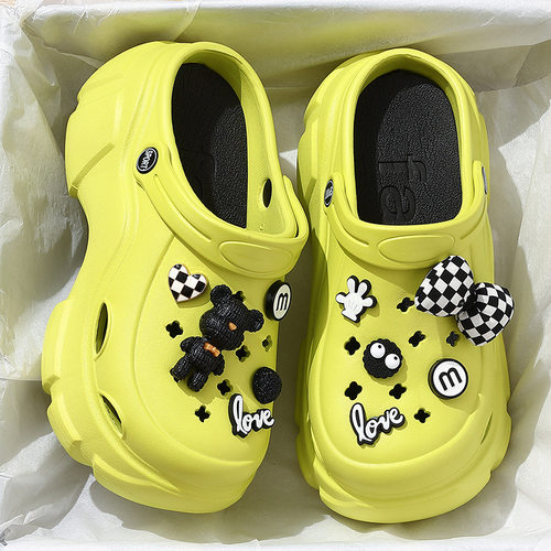 Thick soled perforated shoes for women, summer outerwear 20