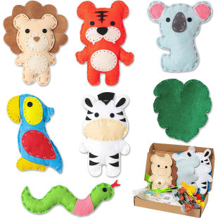 Children's DIY Sewing Craft Gift Set Forest Animal Felt Sew