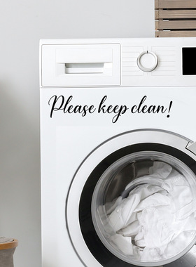 MS6378 Logo Clean Wall Stickers Toilet Bathroom Washing Mac