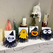 hea mesh new 2024 pumpkin Halloween clip spider hair ghost