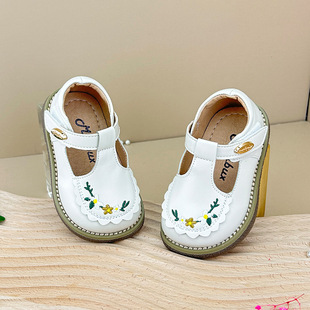 Baby girls' shoes, children's leather shoes, baby walking s