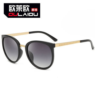 Xiaoxiang 3126 round metal leg UV resistant trendy sunglass