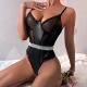 Sexy Lacquer Underwear Mesh New Slimming Women Leath