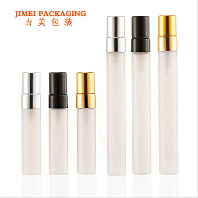 10ML transparent tube frosted glass spray bottle press perf