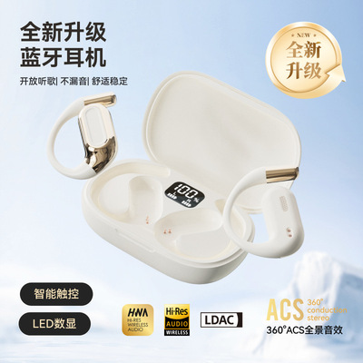 Non in ear wireless Bluetooth earphones, open ear hanging O