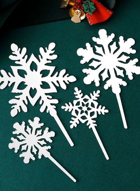 Christmas cake decoration snowflake acrylic cake plugin rom