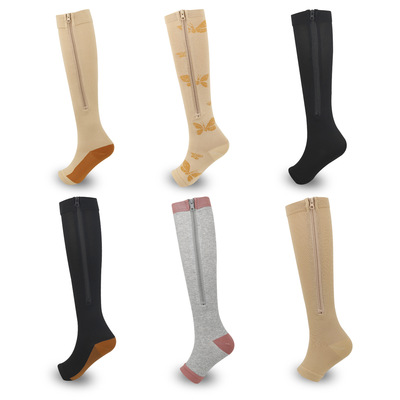 Zipper Compression Socks for Sports Pressure