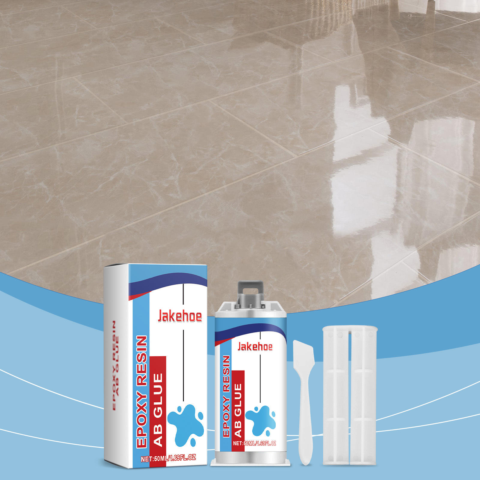 JAKEHOE epoxy resin AB adhesive for repairing cracks and ga