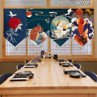 Japanese triangular flag curtain, door cover, and decoratio