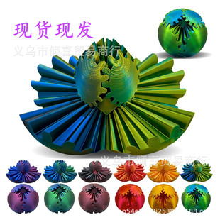 3D Printed Gear Ball Spin Ball Printing Gear Ball Rotating