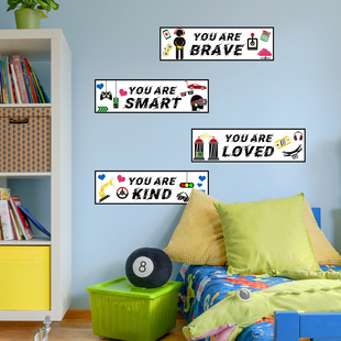 B12005 letters encourage praise wall stickers for children'