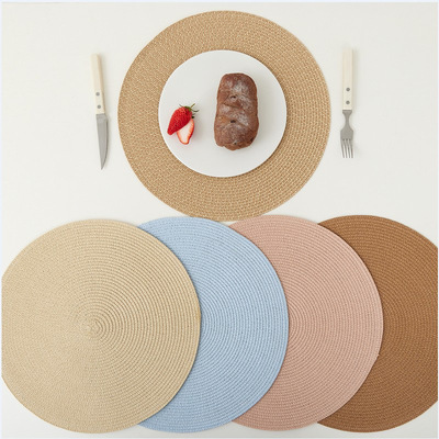 Handmade paper woven placemats, cup mats, plate mats, home