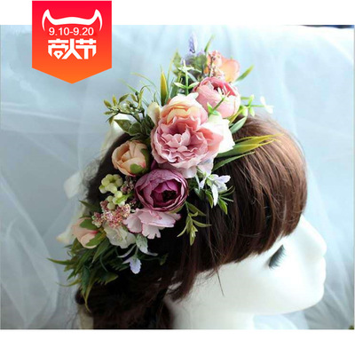 Bridal dresses, hair crowns, bridesmaids' garlands, seaside