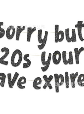 2025 Youth Black Sparkling Pink Banner Birthday Decoration