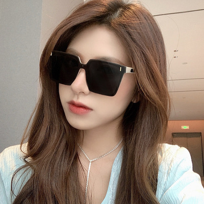 Korean style one-piece sunglasses, women's square sunglasse