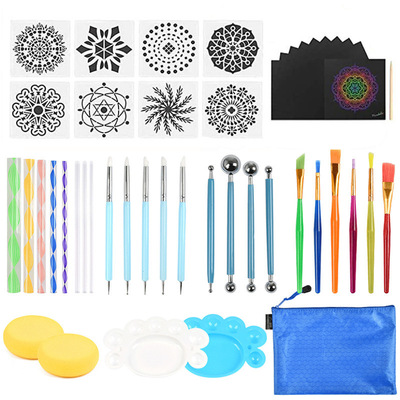 Mandala Tools 47 Piece Set Rock Painting Template DIY Graff