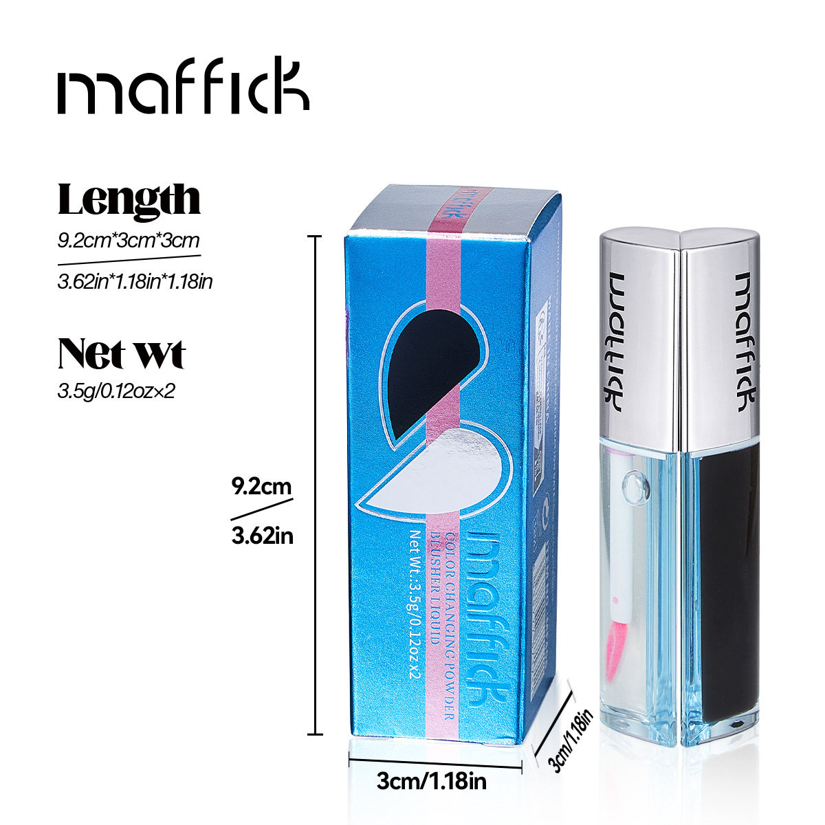 MAFFICK magnetic color changing powder blusher liquid moist