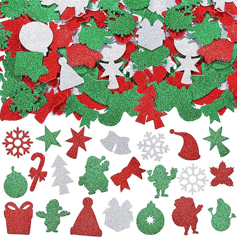 Flash Christmas foam sticker Christmas theme shape sticker,文具电教/文化用品/商务用品,贴纸/立体贴纸,淘宝优惠券,粉丝福利购,淘宝优惠卷