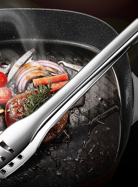 Korean style 304 stainless steel food clip, thickened hollo