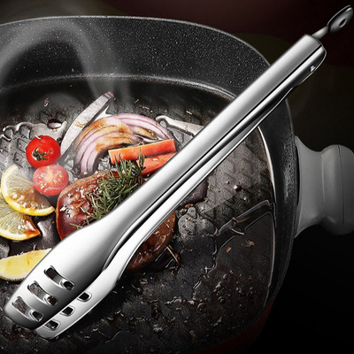 Korean style 304 stainless steel food clip, thickened hollo