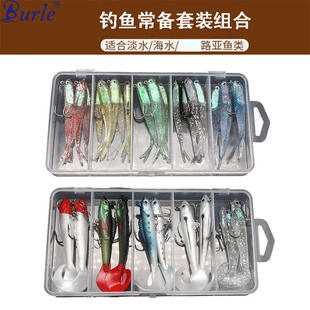 Lei Qiang Set Fake Bait Hook Color Small Double