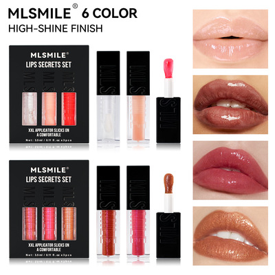 Large brush head mirror water gloss lip gloss set color ren