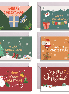 Merry Christmas USA Blessing Card with Envelope