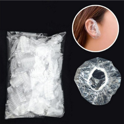 Disposable earmuffs, waterproof strip plastic shower cap, e