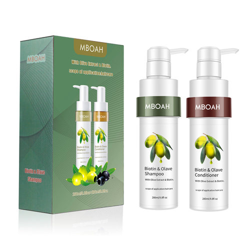 Olive shampoo and conditioner set, care and fragrance reten