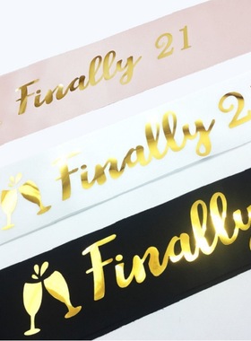 Champagne colored birthday shoulder strap finally21 birthda