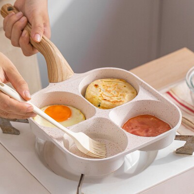 Fried egg pan, wheat rice stone flat bottomed pan, non stic