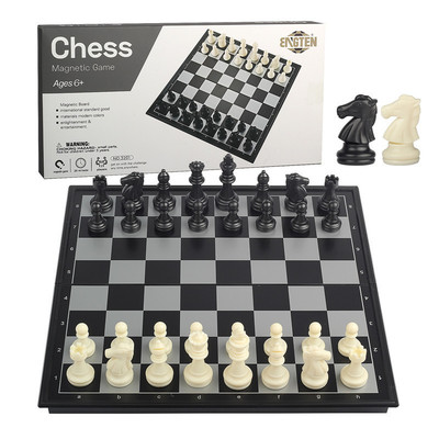 32 * 32CM plastic chessboard foldable black and white magne