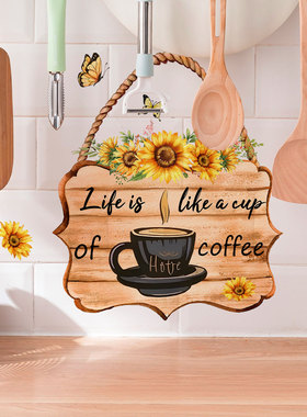 MS9003 simulation wooden sign sunflower inspirational sloga