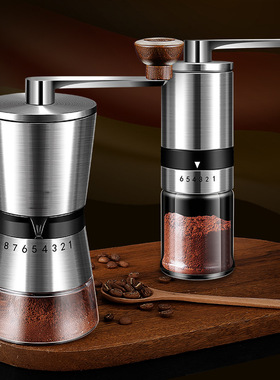 304 stainless steel hand cranked coffee machine, multifunct