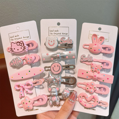 Children's hair clip dopamine cute forehead broken hair cli