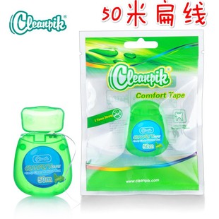 Cleanpik ultra-fine flat wire 50 meters, micro wax mint fla