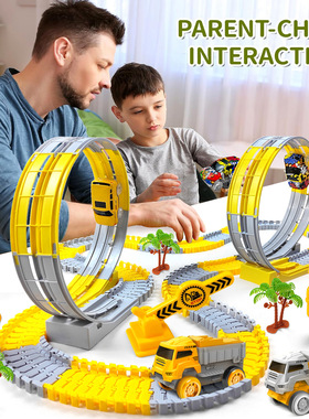 Engineering Rail Car Roller Coaster Toy Children's Anti Gra