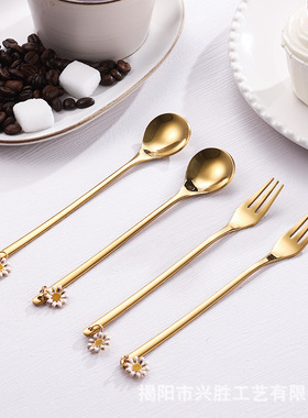 Tableware, coffee spoon, stainless steel dessert, cake spoo