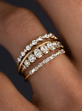 Jewelry Fashion Diamond Zircon Four Piece Set, High Luxury