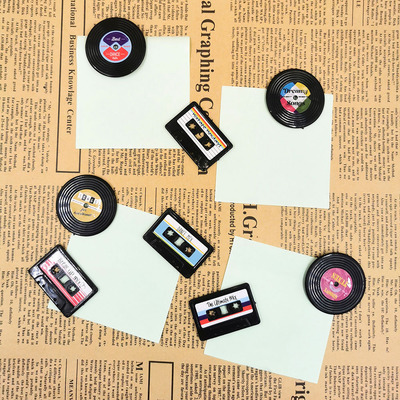 Nostalgic cassette record magnet set decoration magnetic ta